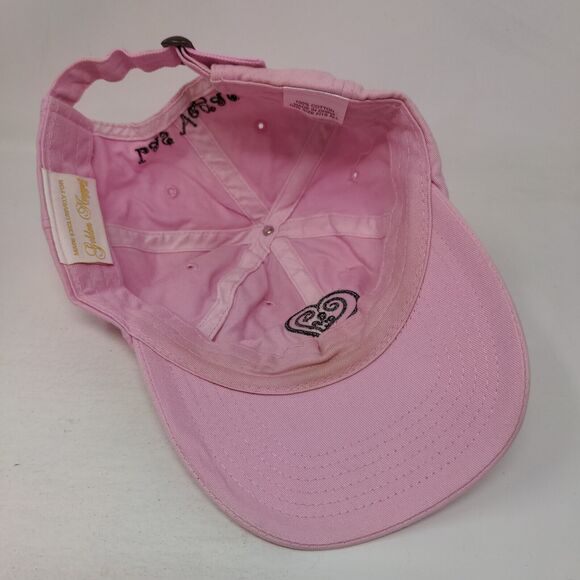 Golden Nugget Slideback Hat Pink OSFA Adjustable Embroidered Rhinestone - Picture 8 of 11